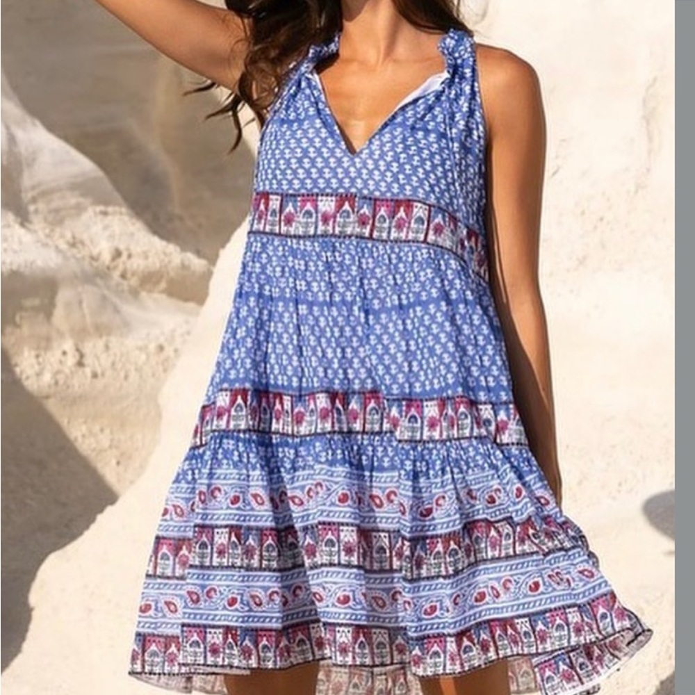 NWT Oliphant Mini Dress in Campania blue, size S
